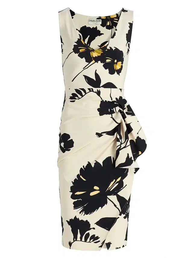Chiara Boni La Petite Robe Women's Ayaan Floral Side Ruffle Cocktail Dress - Ava