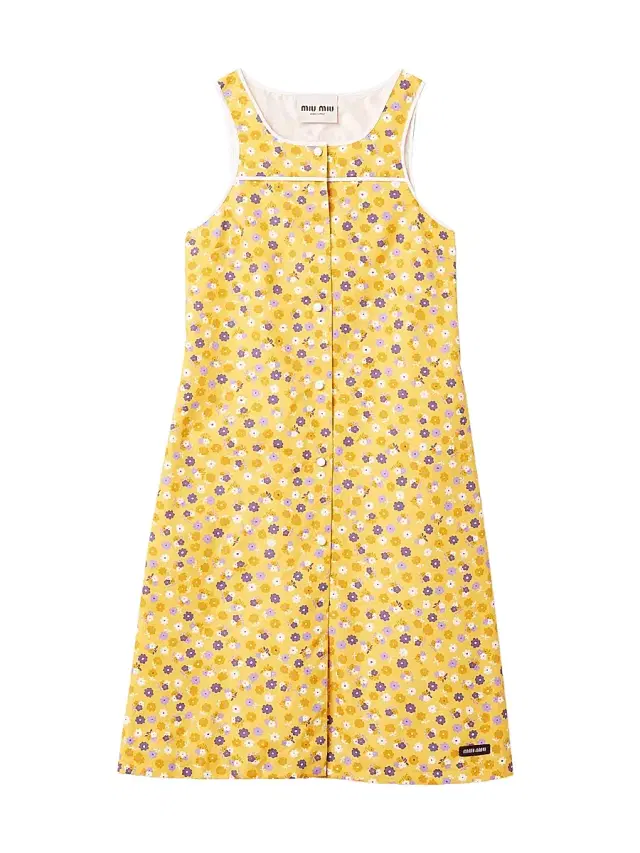 Women's Poplin Dress - Yellow