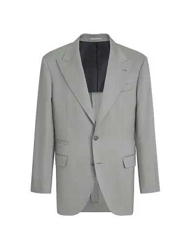 Brunello Cucinelli Men's Tailor Blazer in Linen, Virgin Wool and Mohair Gabardine | Thumbnail 2 Brunello Cucinelli Men's Tailor Blazer in Linen, Virgin Wool and Mohair Gabardine | Thumbnail 2