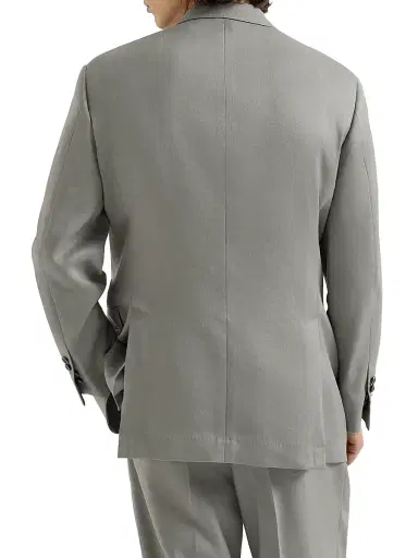 Brunello Cucinelli Men's Tailor Blazer in Linen, Virgin Wool and Mohair Gabardine | Thumbnail 3 Brunello Cucinelli Men's Tailor Blazer in Linen, Virgin Wool and Mohair Gabardine | Thumbnail 3
