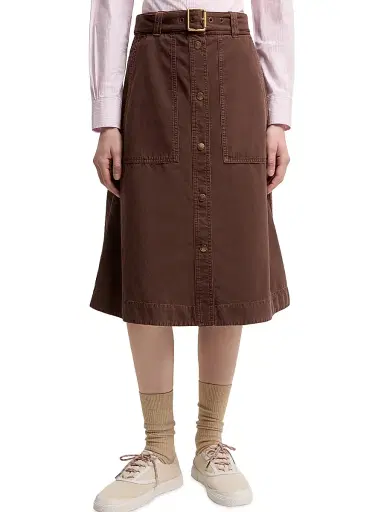 Moncler Women's Skirt in Cotton - Burgundy - Size Large | Thumbnail 2 Moncler Women's Skirt in Cotton - Burgundy - Size Large | Thumbnail 2