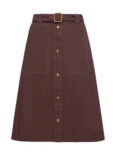 Moncler Women's Skirt in Cotton - Burgundy - Size Large | Thumbnail 1 Moncler Women's Skirt in Cotton - Burgundy - Size Large | Thumbnail 1