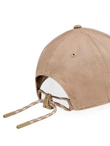 Moncler Women's Baseball Hat in Cotton Gabardine - Light Beige | Thumbnail 3 Moncler Women's Baseball Hat in Cotton Gabardine - Light Beige | Thumbnail 3