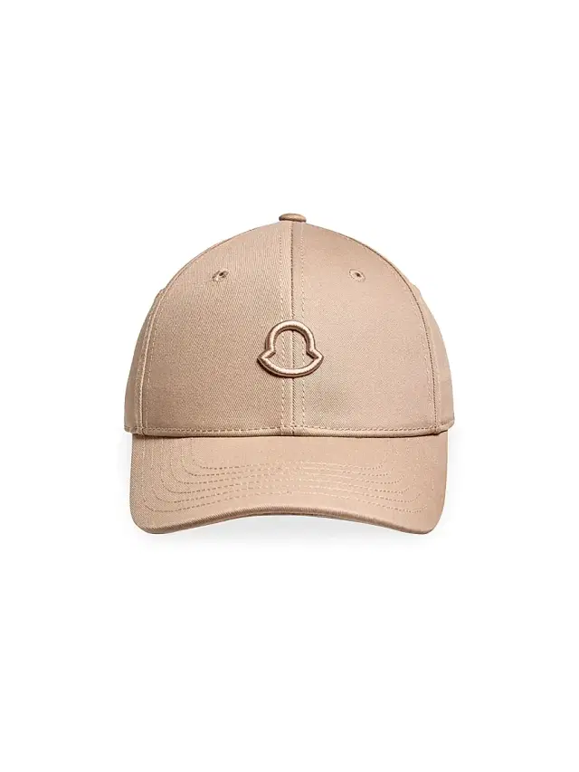 Moncler Women's Baseball Hat in Cotton Gabardine - Light Beige