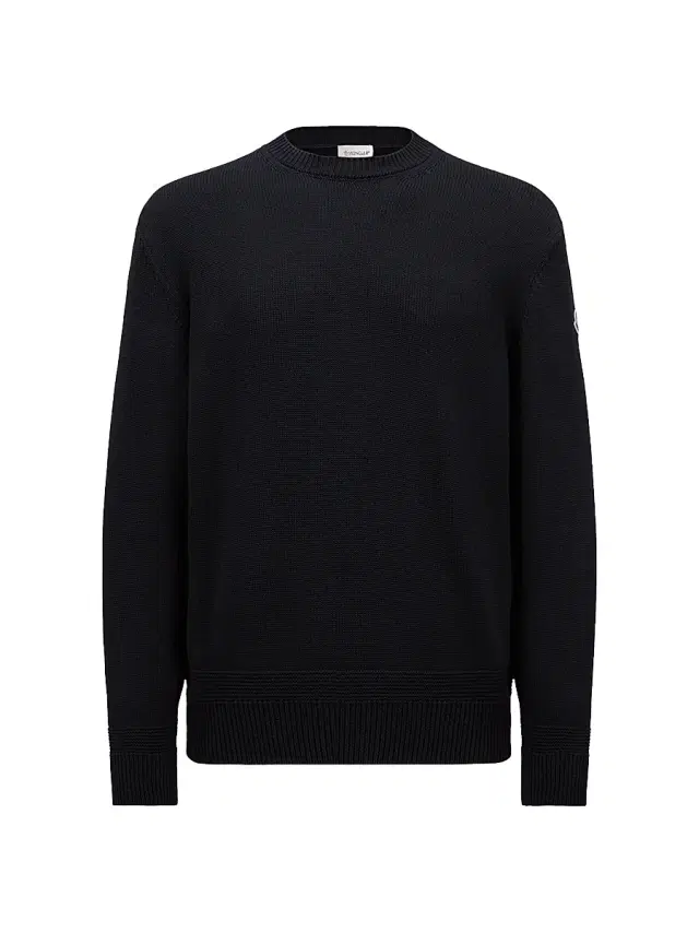 Men's Crewneck Sweater in Cotton - Navy Blue