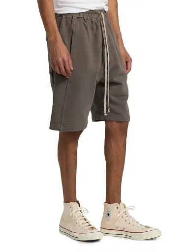 DRKSHDW by Rick Owens Men's Wide Pushed Buttoned-Side Drawstring Shorts | Thumbnail 4 DRKSHDW by Rick Owens Men's Wide Pushed Buttoned-Side Drawstring Shorts | Thumbnail 4