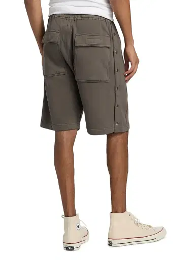 DRKSHDW by Rick Owens Men's Wide Pushed Buttoned-Side Drawstring Shorts | Thumbnail 5 DRKSHDW by Rick Owens Men's Wide Pushed Buttoned-Side Drawstring Shorts | Thumbnail 5