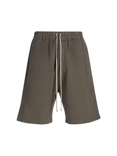 DRKSHDW by Rick Owens Men's Wide Pushed Buttoned-Side Drawstring Shorts | Thumbnail 1 DRKSHDW by Rick Owens Men's Wide Pushed Buttoned-Side Drawstring Shorts | Thumbnail 1