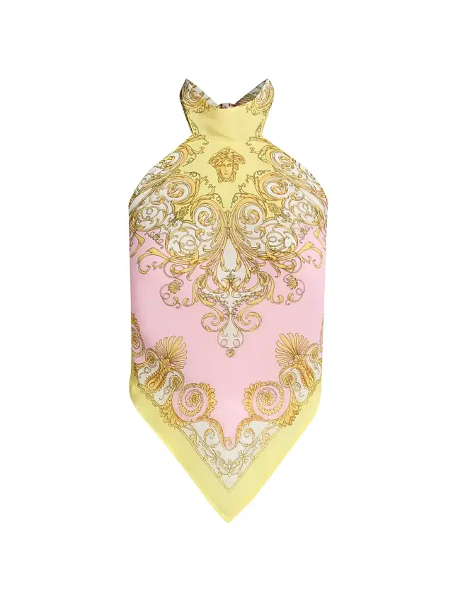 Women's Barroco Print Foulard Cover-Up Top - Pale Yellow Rose Quartz