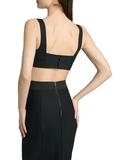 Dolce & Gabbana Women's Satin Bra Top - Nero - Size 8 | Thumbnail 5