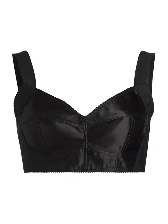 Women's Satin Bra Top - Nero