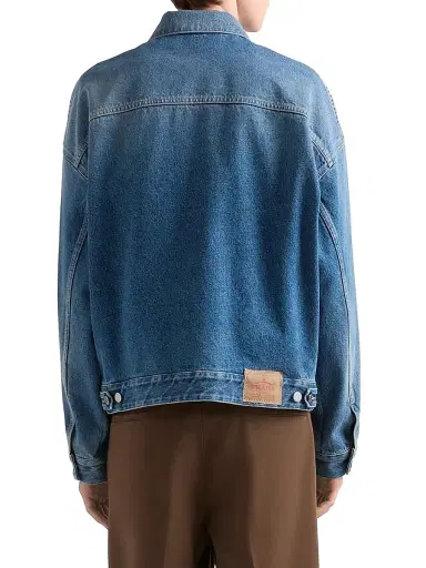 Prada Men's Denim Blouson Jacket - Blue | Thumbnail 3 Prada Men's Denim Blouson Jacket - Blue | Thumbnail 3