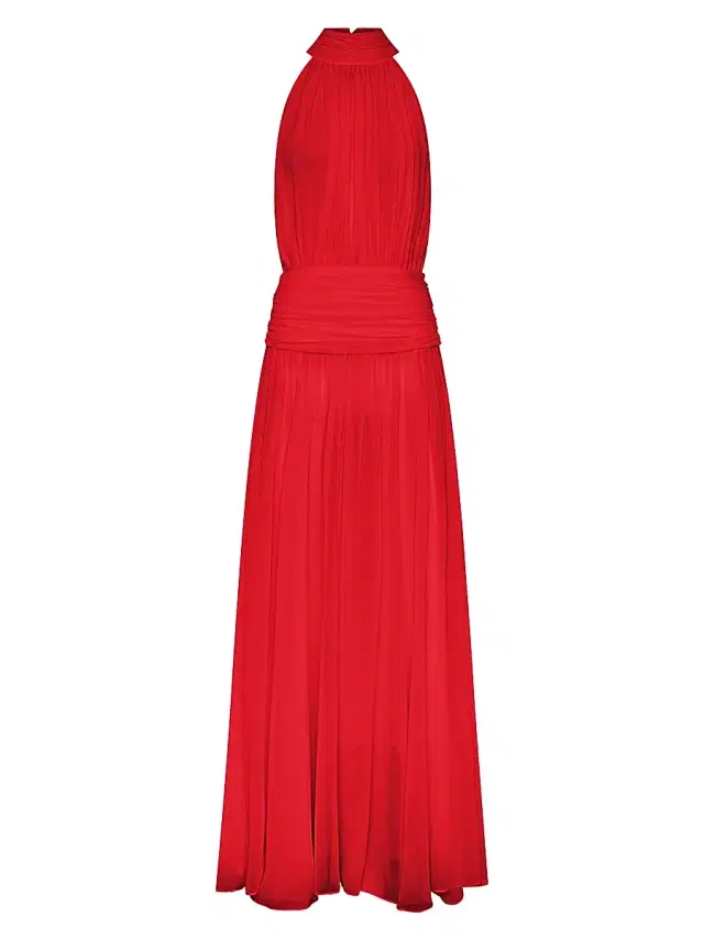 Women's Tessa Pleated Maxi Dress - Tomato