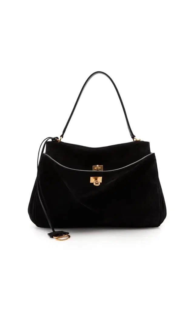 Balenciaga Rodeo Medium Suede Top Handle Bag