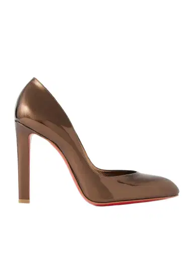Christian Louboutin Fannylove 100 Metallic Patent-leather Pumps | Thumbnail 1 Christian Louboutin Fannylove 100 Metallic Patent-leather Pumps | Thumbnail 1