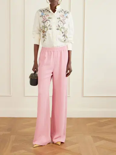 Valentino Garavani Silk-cady Wide-leg Pants | Thumbnail 2
