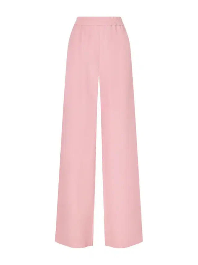 Silk-cady Wide-leg Pants