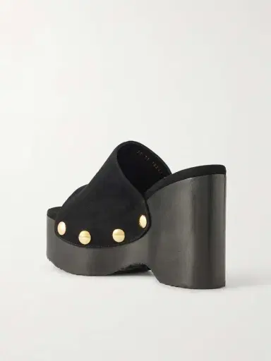 Gianvito Rossi Ardèa 60 Studded Suede Platform Wedge Mules | Thumbnail 3 Gianvito Rossi Ardèa 60 Studded Suede Platform Wedge Mules | Thumbnail 3