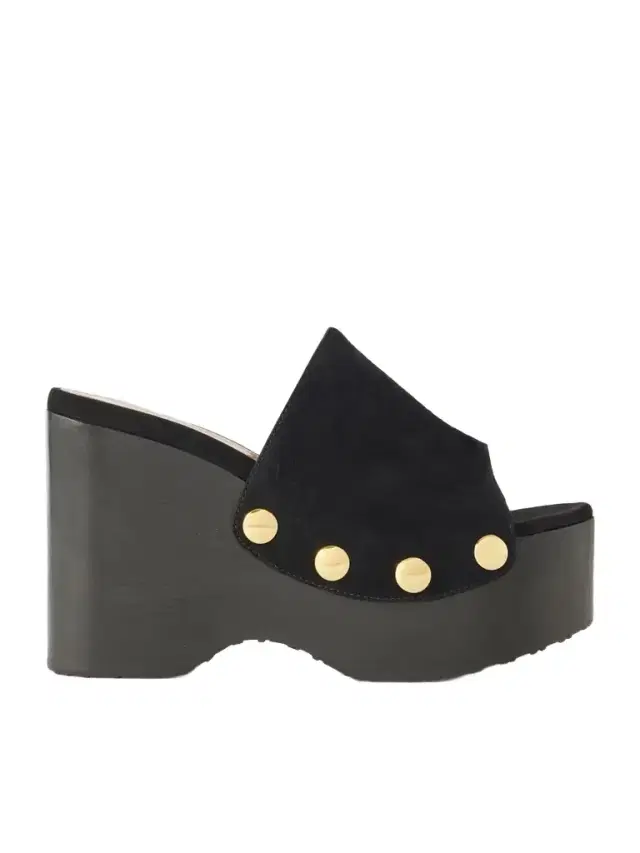Gianvito Rossi Ardèa 60 Studded Suede Platform Wedge Mules
