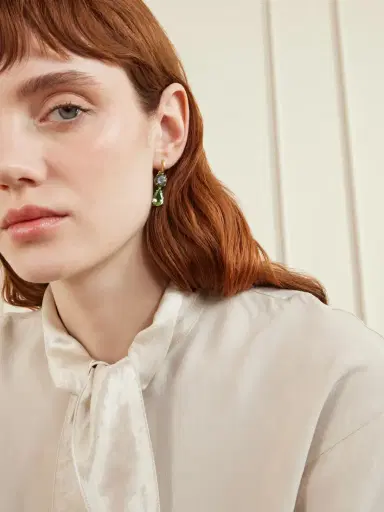 Irene Neuwirth Gemmy Gem 18-karat Gold Tourmaline Hoop Earrings | Thumbnail 2