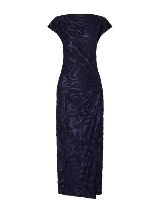 Ladan Gathered Fil Coupé Jersey Midi Dress