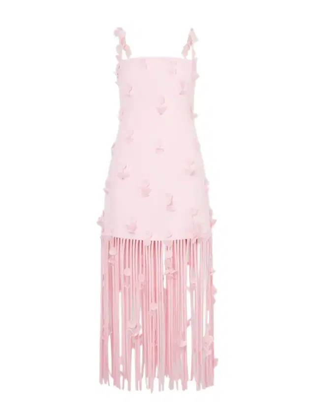 Juliana Embellished Fringed Linen-blend Midi Dress