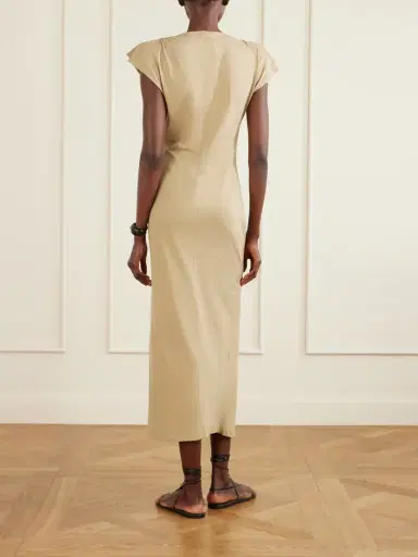 Isabel Marant Nadela Gathered Cotton-jersey Midi Dress | Thumbnail 3 Isabel Marant Nadela Gathered Cotton-jersey Midi Dress | Thumbnail 3