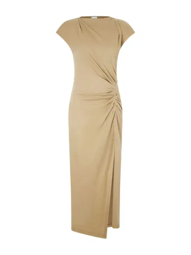 Nadela Gathered Cotton-jersey Midi Dress