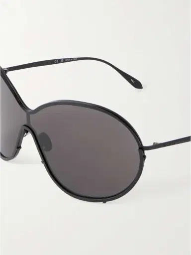 Alaïa Mask Large Round-frame Metal Sunglasses | Thumbnail 5