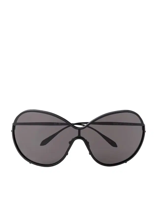 Alaïa Mask Large Round-frame Metal Sunglasses