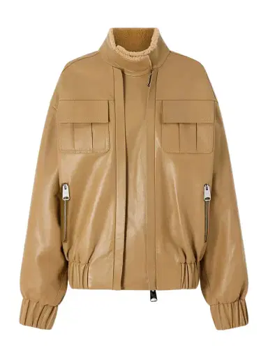 Khaite Malone Shearling Bomber Jacket | Thumbnail 1 Khaite Malone Shearling Bomber Jacket | Thumbnail 1
