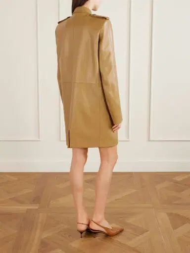 Khaite Sadra Double-breasted Leather Coat | Thumbnail 3 Khaite Sadra Double-breasted Leather Coat | Thumbnail 3