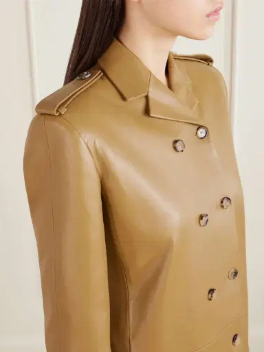 Khaite Sadra Double-breasted Leather Coat | Thumbnail 4 Khaite Sadra Double-breasted Leather Coat | Thumbnail 4
