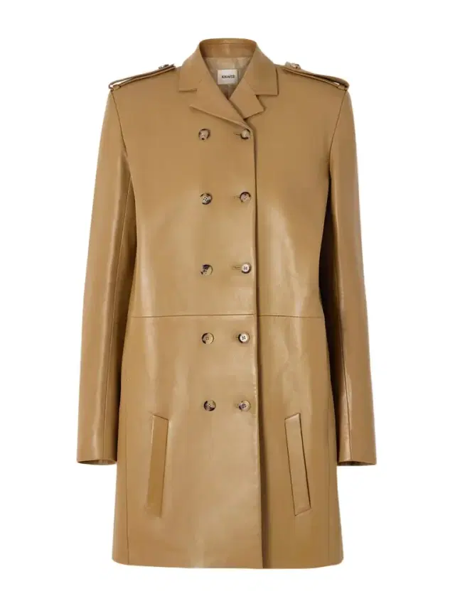 Sadra Double-breasted Leather Coat