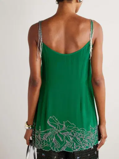 Dries Van Noten Embellished Silk-crepe Camisole | Thumbnail 4