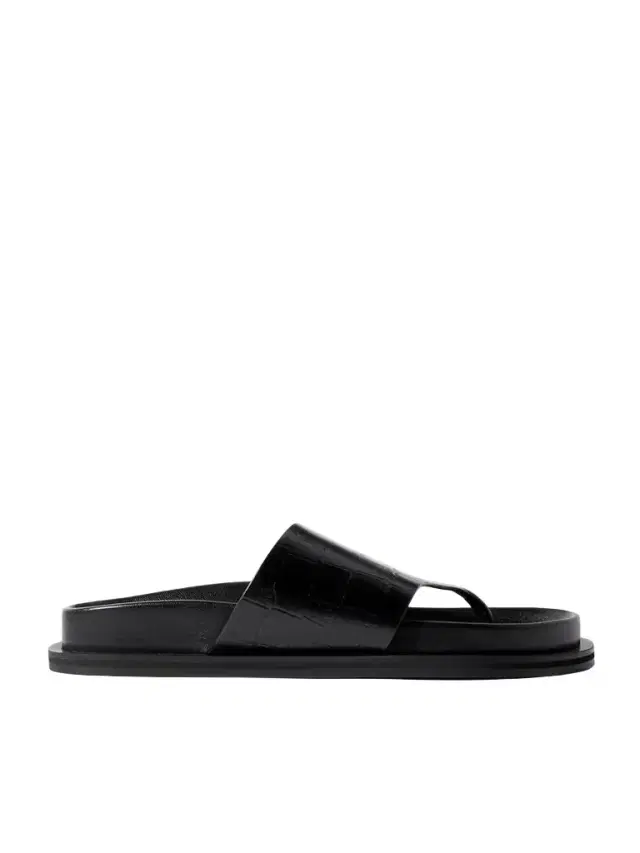 Imara Croc-effect Leather Sandals