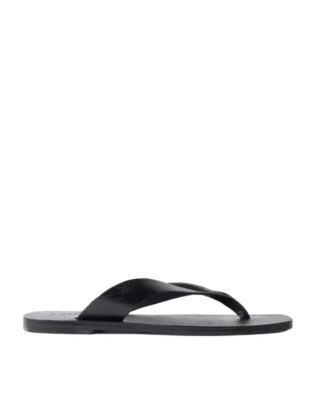 A Emery Kinto Lizard-effect Leather Flip Flops