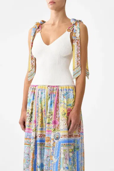 Camilla Bodice Splice Midi Dress | Thumbnail 3