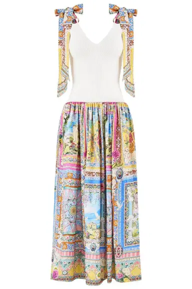 Camilla Bodice Splice Midi Dress | Thumbnail 1