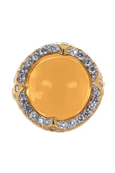 EDINA KISS Citrine Diamond Molten Ring | Thumbnail 1