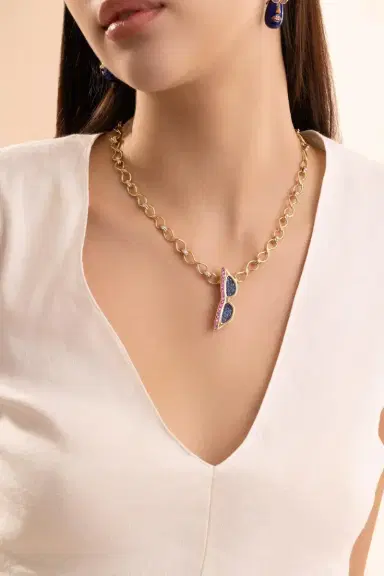 EDINA KISS Diamond Interlocking Chain Necklace | Thumbnail 2 EDINA KISS Diamond Interlocking Chain Necklace | Thumbnail 2