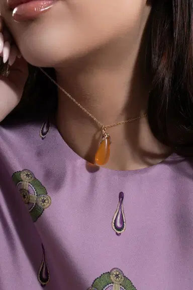 EDINA KISS Fire Opal Drop Necklace | Thumbnail 2 EDINA KISS Fire Opal Drop Necklace | Thumbnail 2