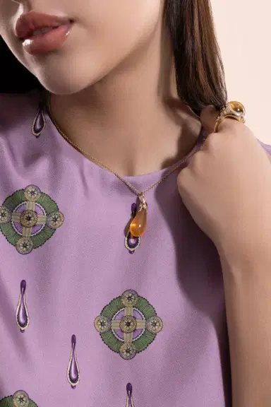 EDINA KISS Fire Opal Drop Necklace | Thumbnail 4 EDINA KISS Fire Opal Drop Necklace | Thumbnail 4