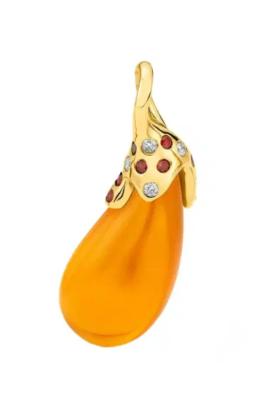 EDINA KISS Fire Opal Drop Necklace | Thumbnail 1 EDINA KISS Fire Opal Drop Necklace | Thumbnail 1