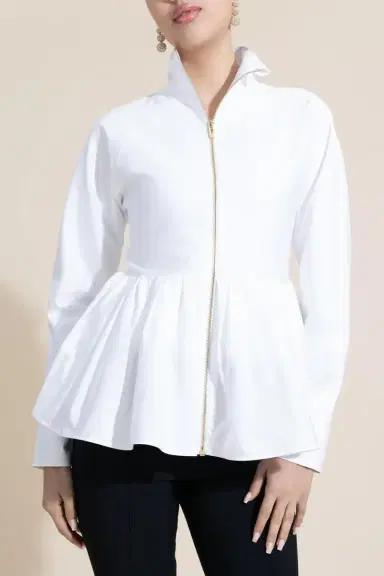 Alaïa Front Zip Peplum Jacket | Thumbnail 2 Alaïa Front Zip Peplum Jacket | Thumbnail 2