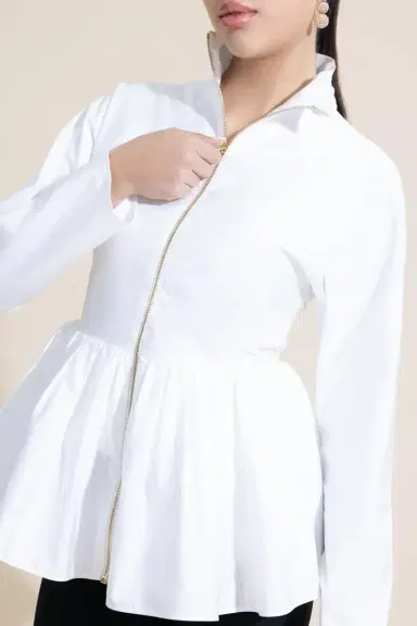 Alaïa Front Zip Peplum Jacket | Thumbnail 3 Alaïa Front Zip Peplum Jacket | Thumbnail 3