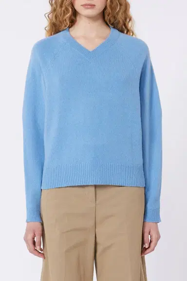 Max Mara Long Sleeve Sweater - Light Blue | Thumbnail 2 Max Mara Long Sleeve Sweater - Light Blue | Thumbnail 2