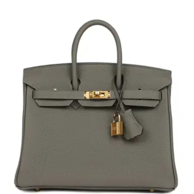 HERMÈS Hermes Birkin 25 Gris Meyer Togo Gold Hardware | Thumbnail 1 HERMÈS Hermes Birkin 25 Gris Meyer Togo Gold Hardware | Thumbnail 1