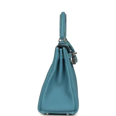 HERMÈS Hermes Kelly Retourne 25 Blue Jean Togo Palladium Hardware | Thumbnail 4 HERMÈS Hermes Kelly Retourne 25 Blue Jean Togo Palladium Hardware | Thumbnail 4