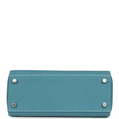 HERMÈS Hermes Kelly Retourne 25 Blue Jean Togo Palladium Hardware | Thumbnail 6 HERMÈS Hermes Kelly Retourne 25 Blue Jean Togo Palladium Hardware | Thumbnail 6